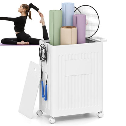 Rolling Yoga Mat Storage Basket Collapsible Laundry Hamper