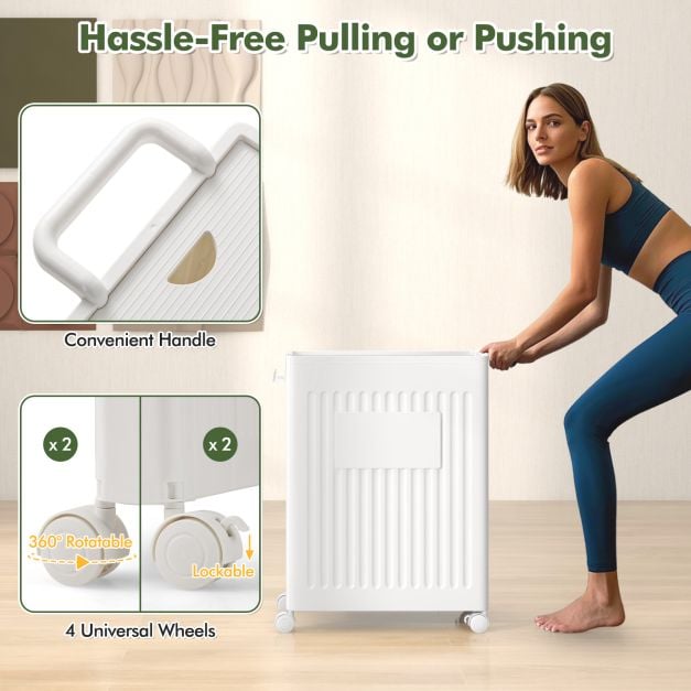 Rolling Yoga Mat Storage Basket Collapsible Laundry Hamper