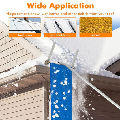 Snow Roof Rake with 5 Section Pole and Anti-slip Handle