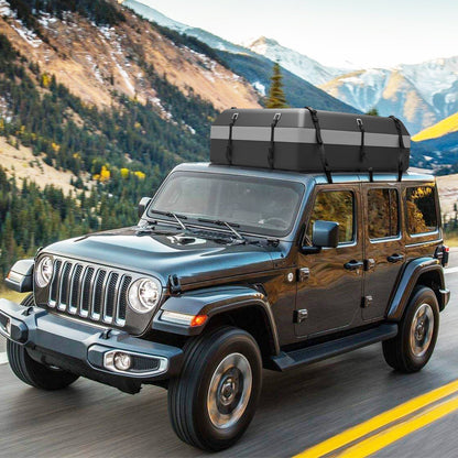 600L Waterproof Rooftop Cargo Carrier Bag Luggage Lock-Grey