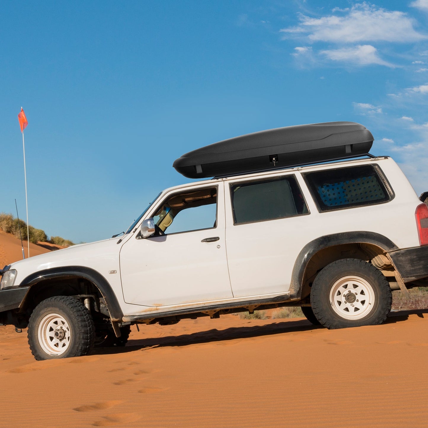 Rooftop Cargo Carrier with Security Keys for Vehicles