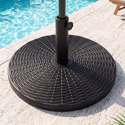 Round Patio Umbrella Base with Adjustable Knob for Yard
