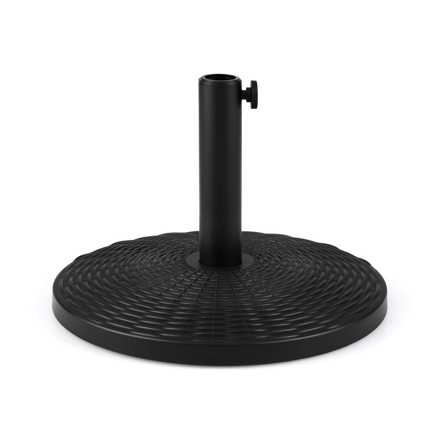 Round Patio Umbrella Base with Adjustable Knob for Yard