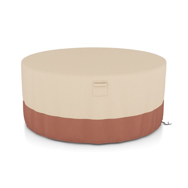 158/181/213 CM Round Patio Furniture Cover-Beige-M