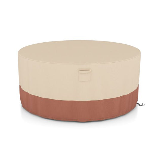 158/181/213 CM Round Patio Furniture Cover-Beige-M