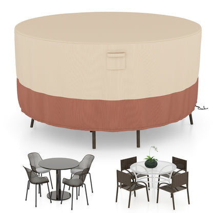 158/181/213 CM Round Patio Furniture Cover-Beige-S