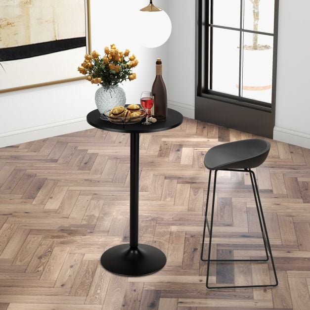 1/2 Pieces Round Top Pub and Bar Table with MDF Top and Base-2 Pieces