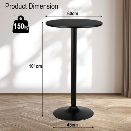 1/2 Pieces Round Top Pub and Bar Table with MDF Top and Base-2 Pieces