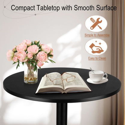 1/2 Pieces Round Top Pub and Bar Table with MDF Top and Base-2 Pieces
