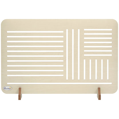 PawHut Freestanding Pet Gate, Portable Dog Barrier Gate with Feet for Small Breeds, 75 x 51 cm, Natural Wood