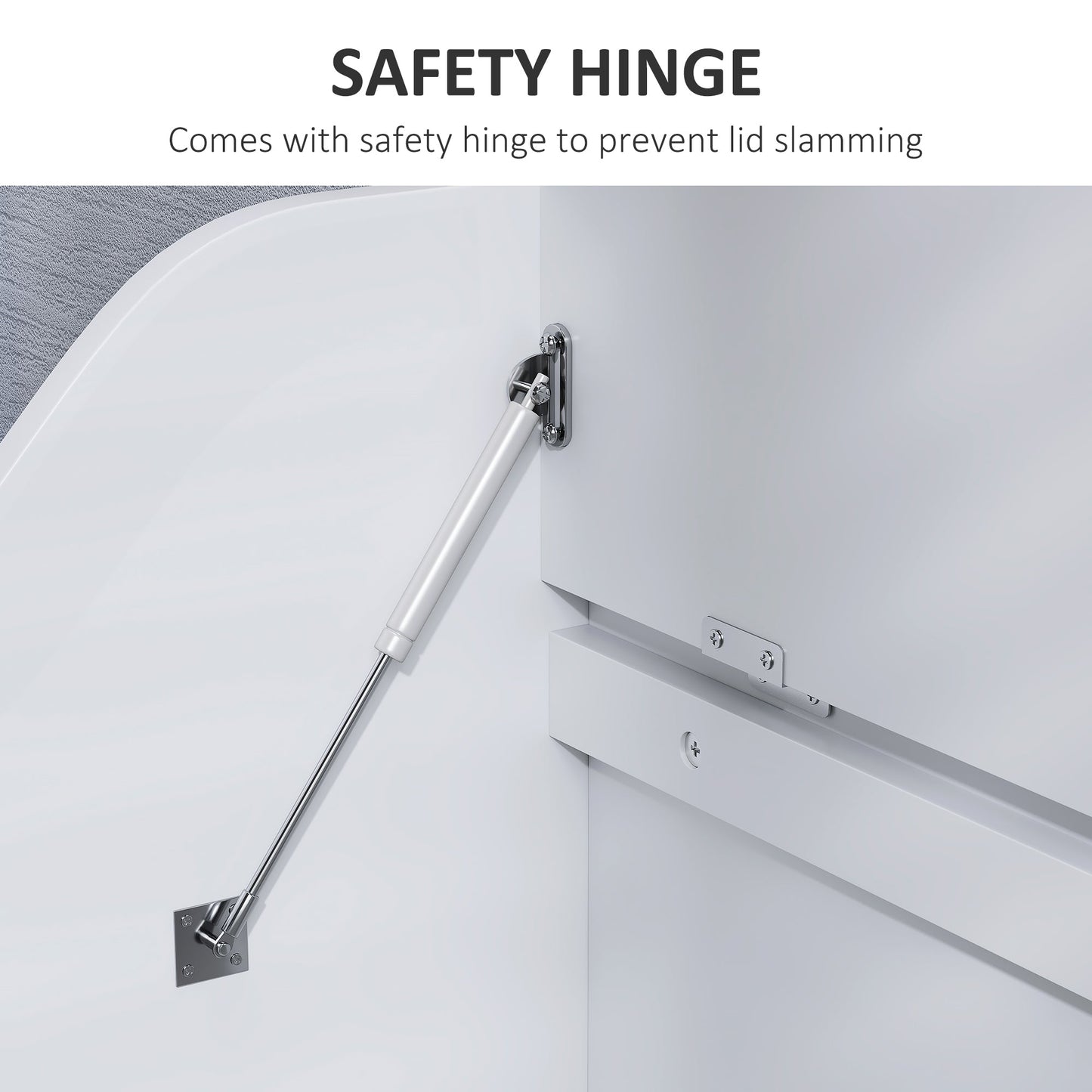 HOMCOM 61L Home Storage Chest - White