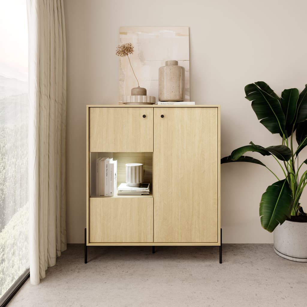 Scandi Display Cabinet 107cm