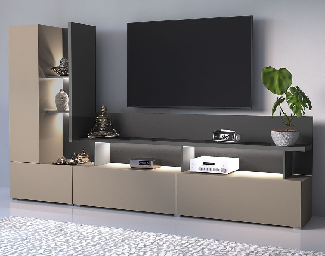 Serio Entertainment Unit For TVs Up To 75