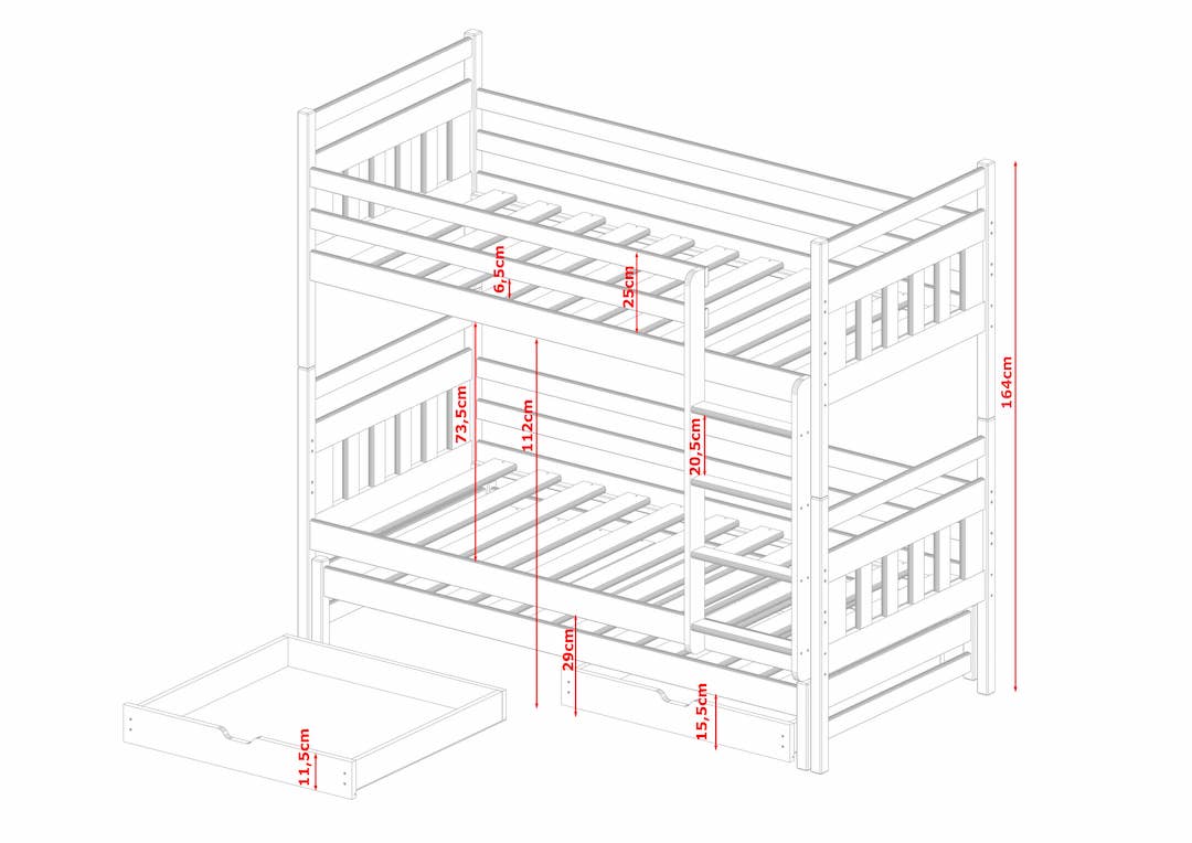 Seweryn Bunk Bed with Trundle and Storage