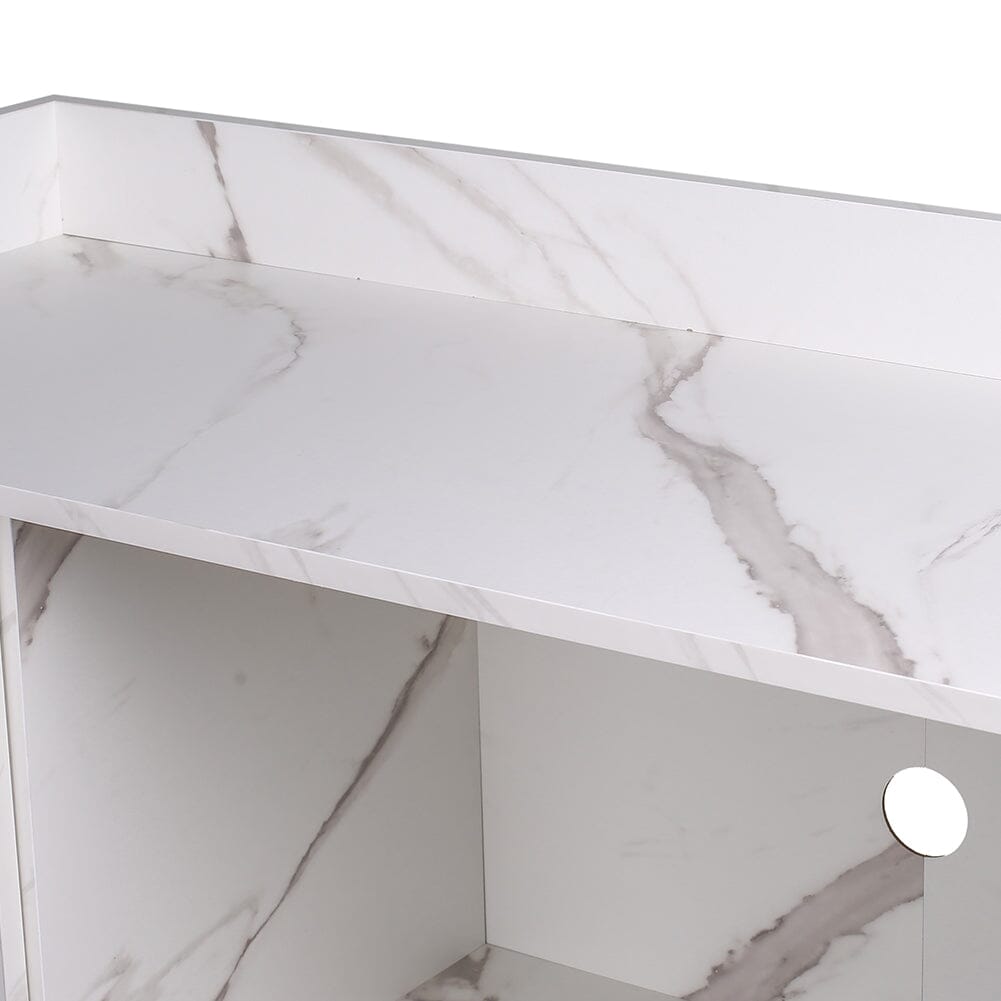 90cm W Contemporary White/Grey Home Sideboard Cabinet with Storage Indoor