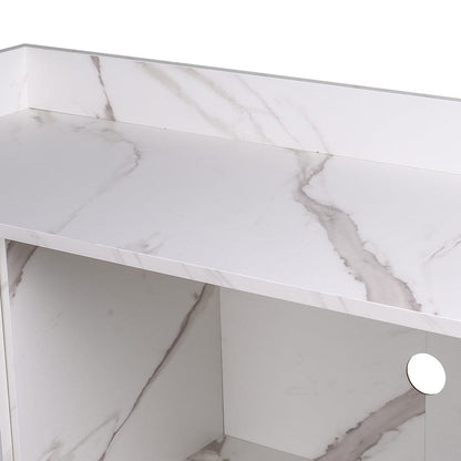 90cm W Contemporary White/Grey Home Sideboard Cabinet with Storage Indoor