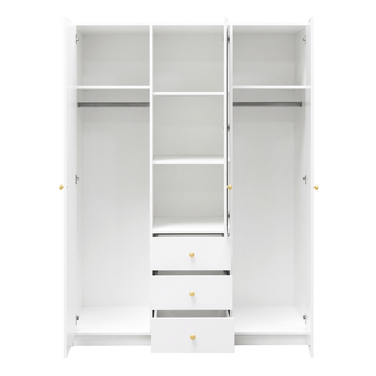 Black Mirrored Hinged Door Wardrobe 149cm – HUDSON D3