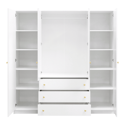 Black Mirrored Hinged Door Wardrobe 196cm – HUDSON D4