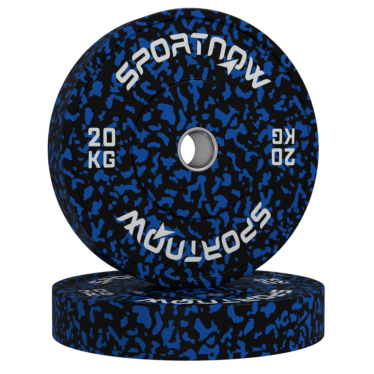 Zestaw talerzy olimpijskich SPORTNOW, solidne gumowe talerze bumperowe, dyski z otworami 2"/5cm, do podnoszenia ciężarów w domowej siłowni, trening siłowy, 2 x 20 kg