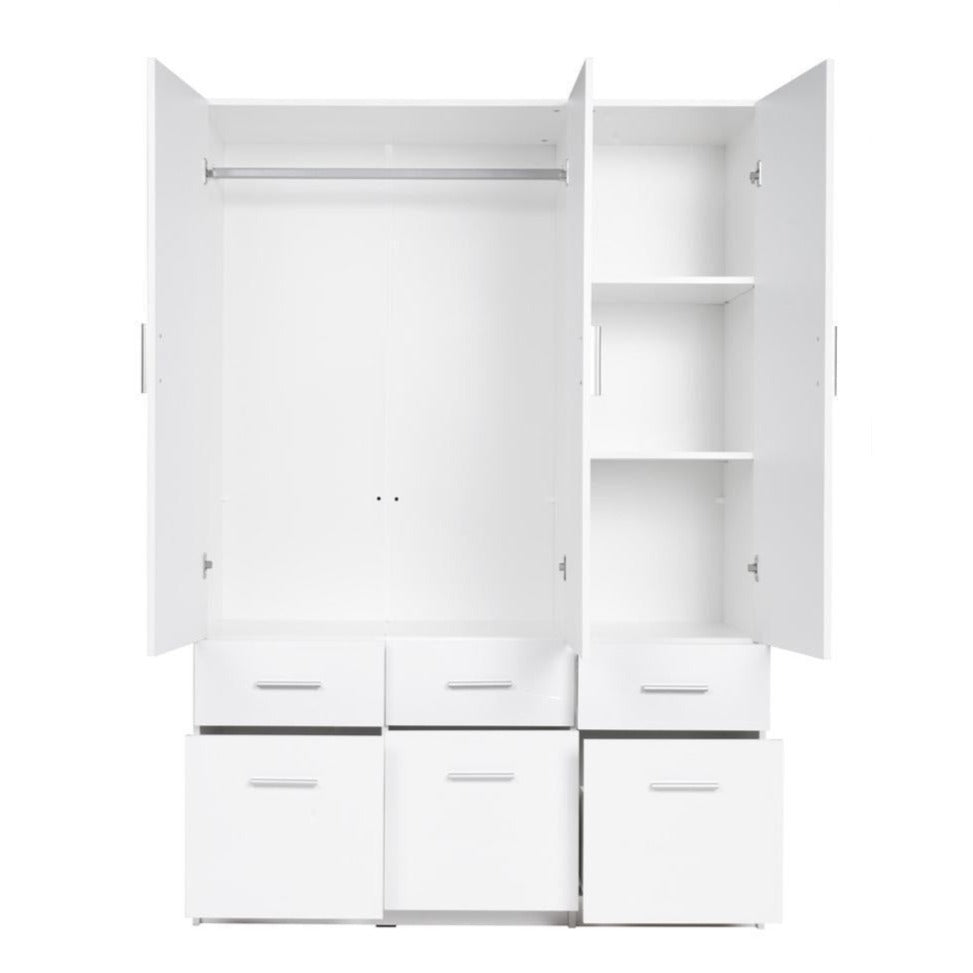 Snow 04 Hinged Wardrobe 136cm