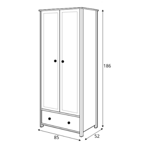 Story SO-01 Hinged Wardrobe 85cm