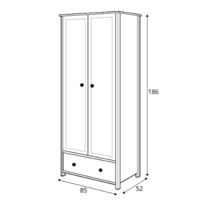 Story SO-12 Hinged Wardrobe 85cm