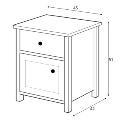 Story SO-07 Bedside Cabinet 45cm