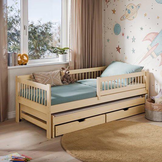Harrogate Wooden Bed Softi With Trundle