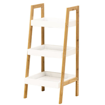 75cm Height 3-Tier Nordic Freestanding Wooden Ladder Shelf Storage Organizer