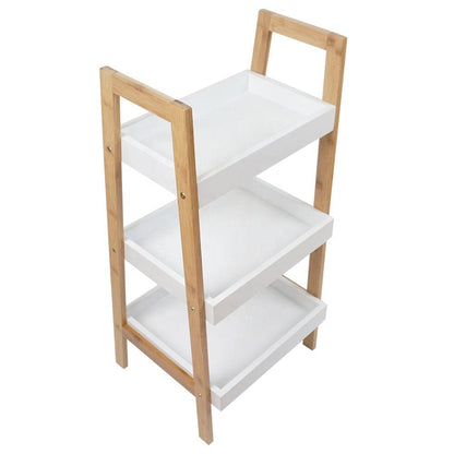 75cm Height 3-Tier Nordic Freestanding Wooden Ladder Shelf Storage Organizer