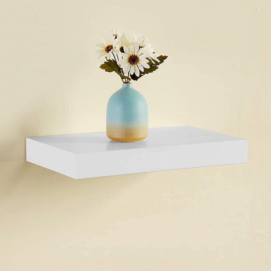 Rectangular Farmhouse Wall Mounted Floating Shelf with Brackets