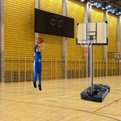 Portable Basketball Hoop with Metal Frame for Teenagers and Adults-Black