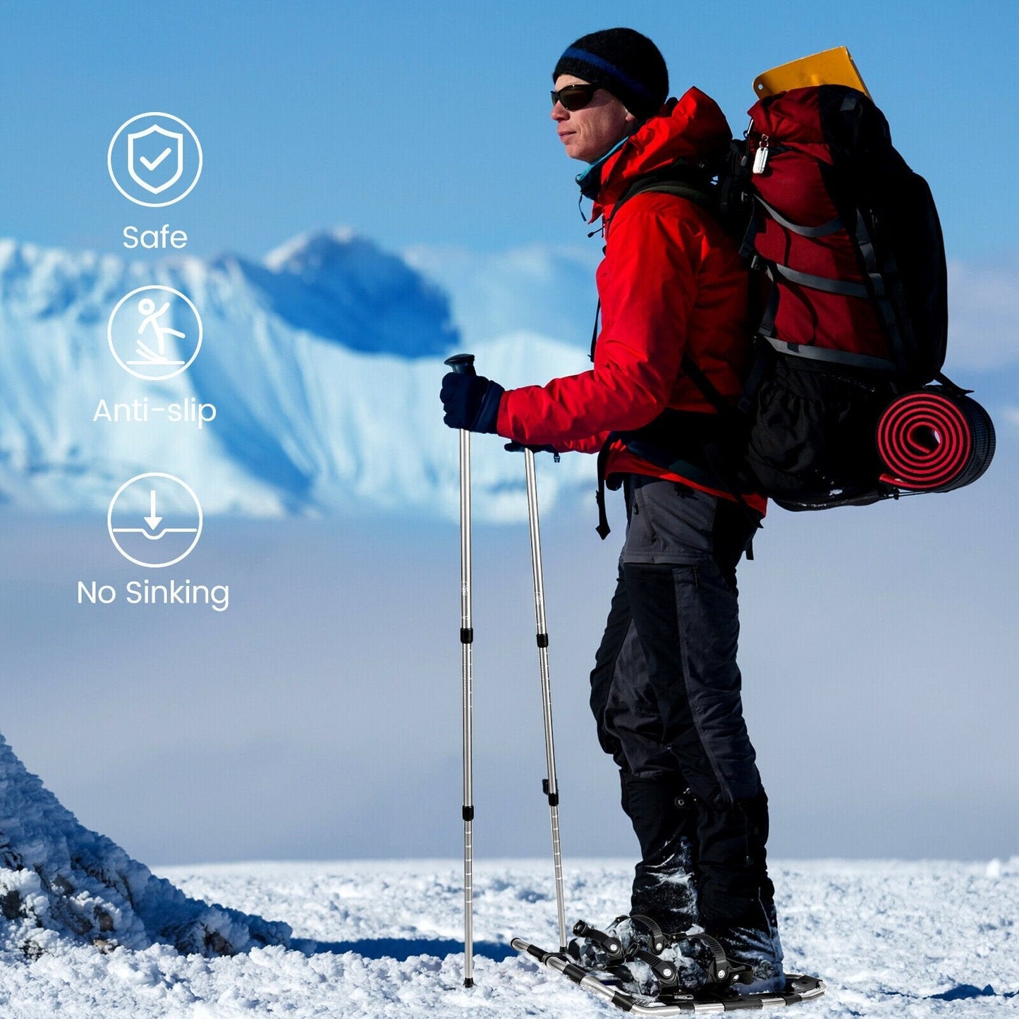 4-in-1 Lightweight Terrain Snowshoes for Adults Youth Kids-30 Inches: 78 cm x 23 cm