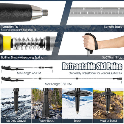 4-in-1 Lightweight Terrain Snowshoes for Adults Youth Kids-30 Inches: 78 cm x 23 cm