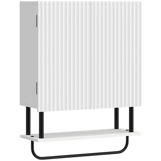HOMCOM Bathroom Wall Cabinet in White