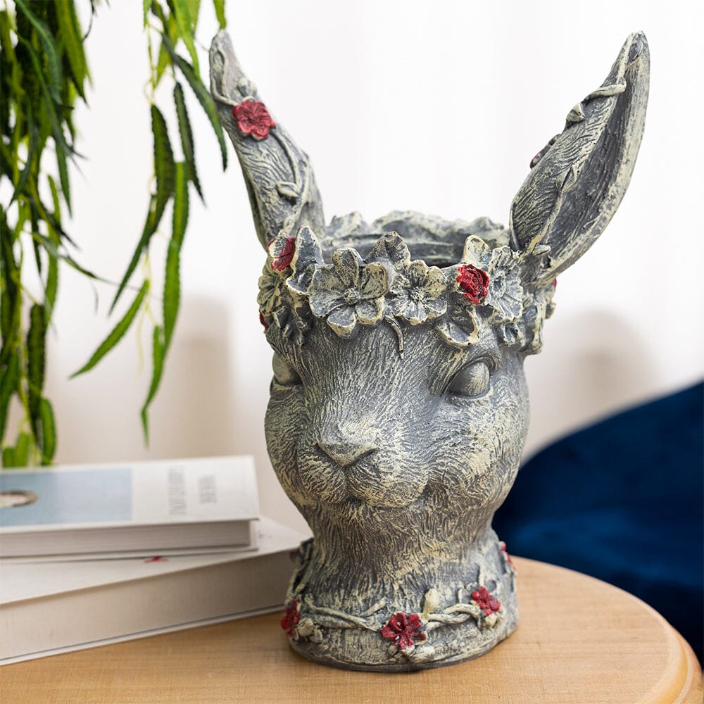 Resin Animal Bunny Rabbit Statue Hare Figurine Ornament