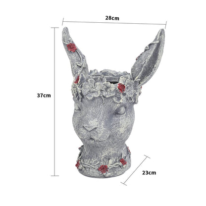 Resin Animal Bunny Rabbit Statue Hare Figurine Ornament