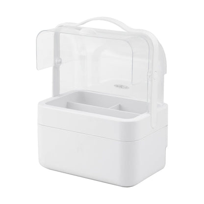 White Portable Dustproof Makeup Storage Box