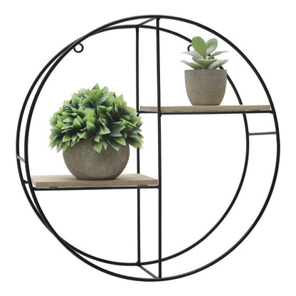 2 Style Modern Round Floating Decorative Wall Shelf