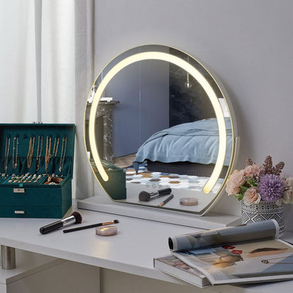 Round Hollywood Vanity LED Lighted Makeup Mirror