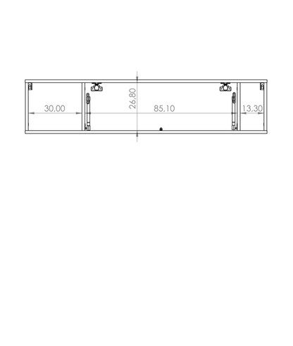 Querty 06 Wall Shelf 135cm