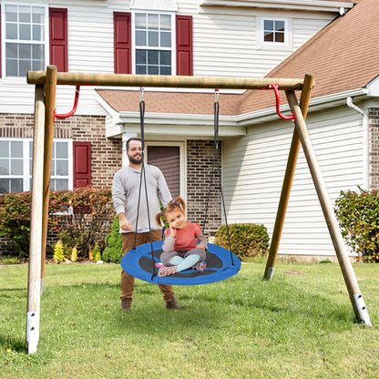 104 cm Saucer Tree Swing with 600D Oxford Fabric-Blue