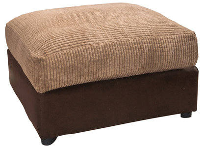 Aruba Brown and Beige Chenille Fabric Corner Sofa