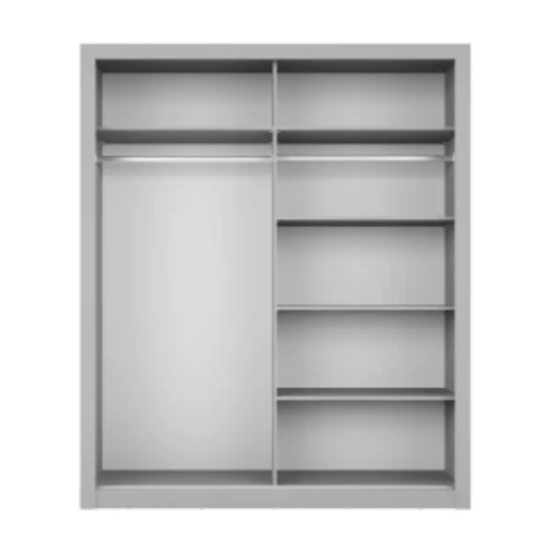 Artimas19 - 2 Sliding Door Wardrobe 120cm - White Matt