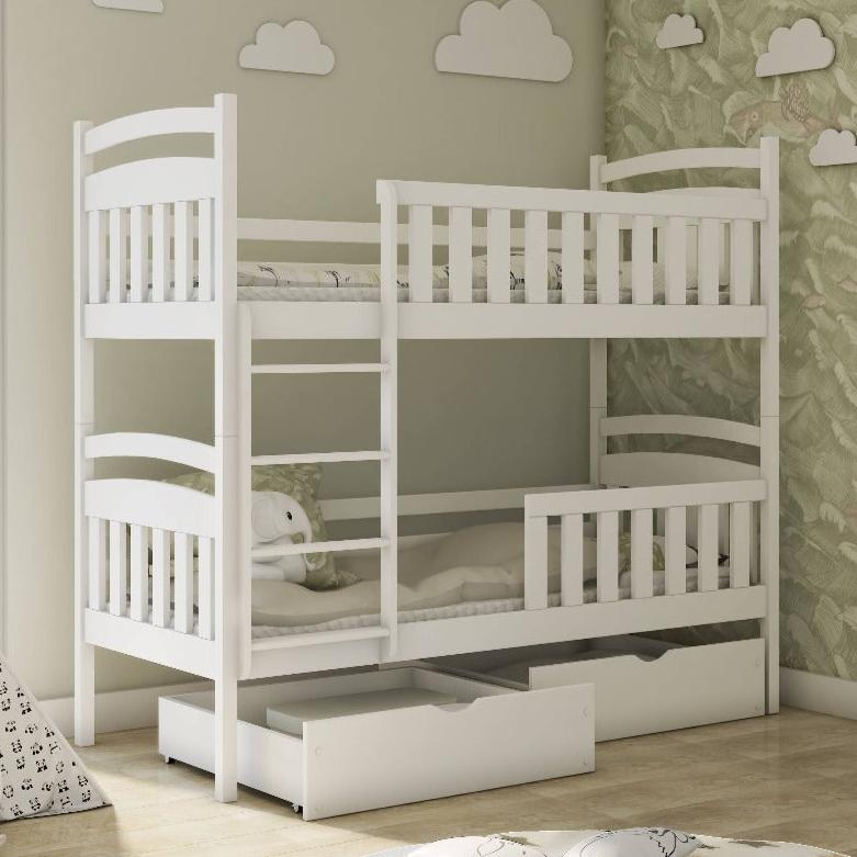 Wooden Bunk Bed Sebus with Storage