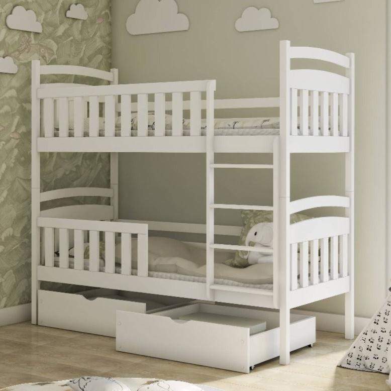 Wooden Bunk Bed Sebus with Storage