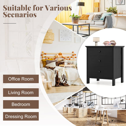 Set of 2 Nightstand in Black, image 7