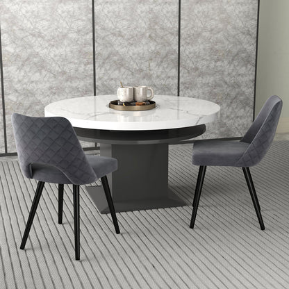 Set of 2 Upholstered Living Room Chair with High-density Sponge Cushion-Grey