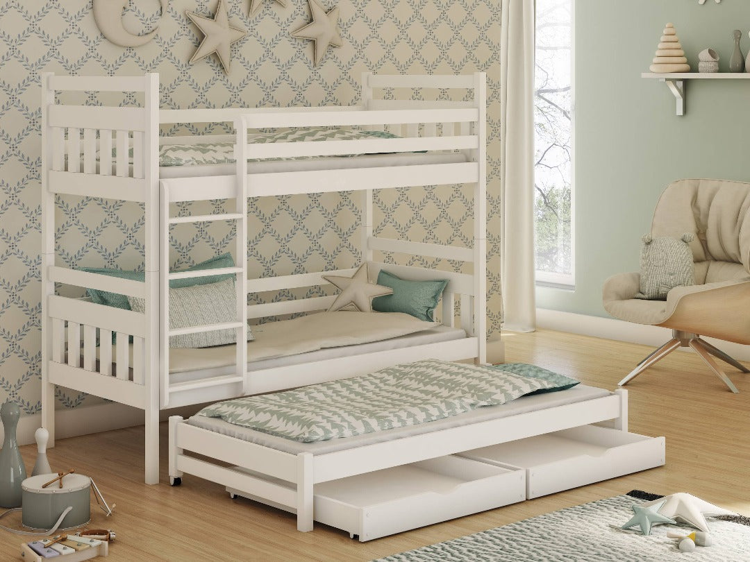 Peterborough Seweryn Bunk Bed with Trundle and Storage
