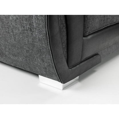 Shannon Black and Grey Large Corner Sofa